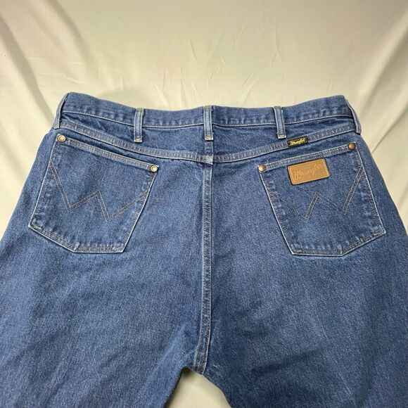 Wrangler 13MWZ Men's Regular Fit Straight Leg Western Blue Jeans - Size 40x29.5 - Picture 4 of 6